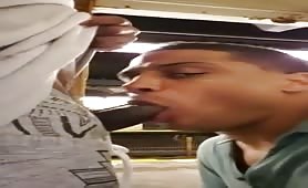 Caught giving a blowjob in NYC subway