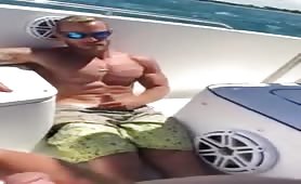 Jerking off in my str8 friend boat to see who shoots a large load